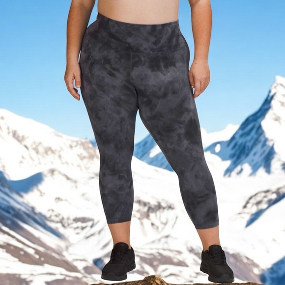 lululemon athletica Pants - Lululemon Wunder Train High-Rise Crop 23 Diamond Dye Pitch Grey Graphite Grey 10